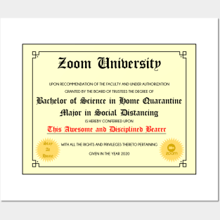 Zoom University Diploma Posters and Art